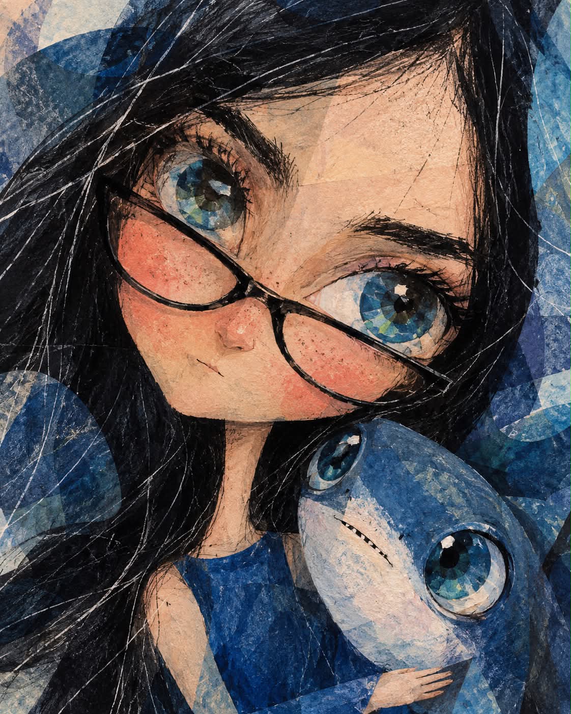 Mixed-Media Storybook Portrait with an Animal output 1