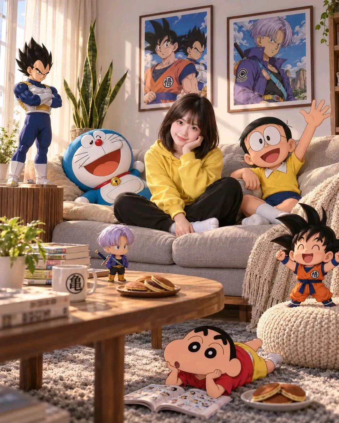 Surreal Anime Crossover Living Room