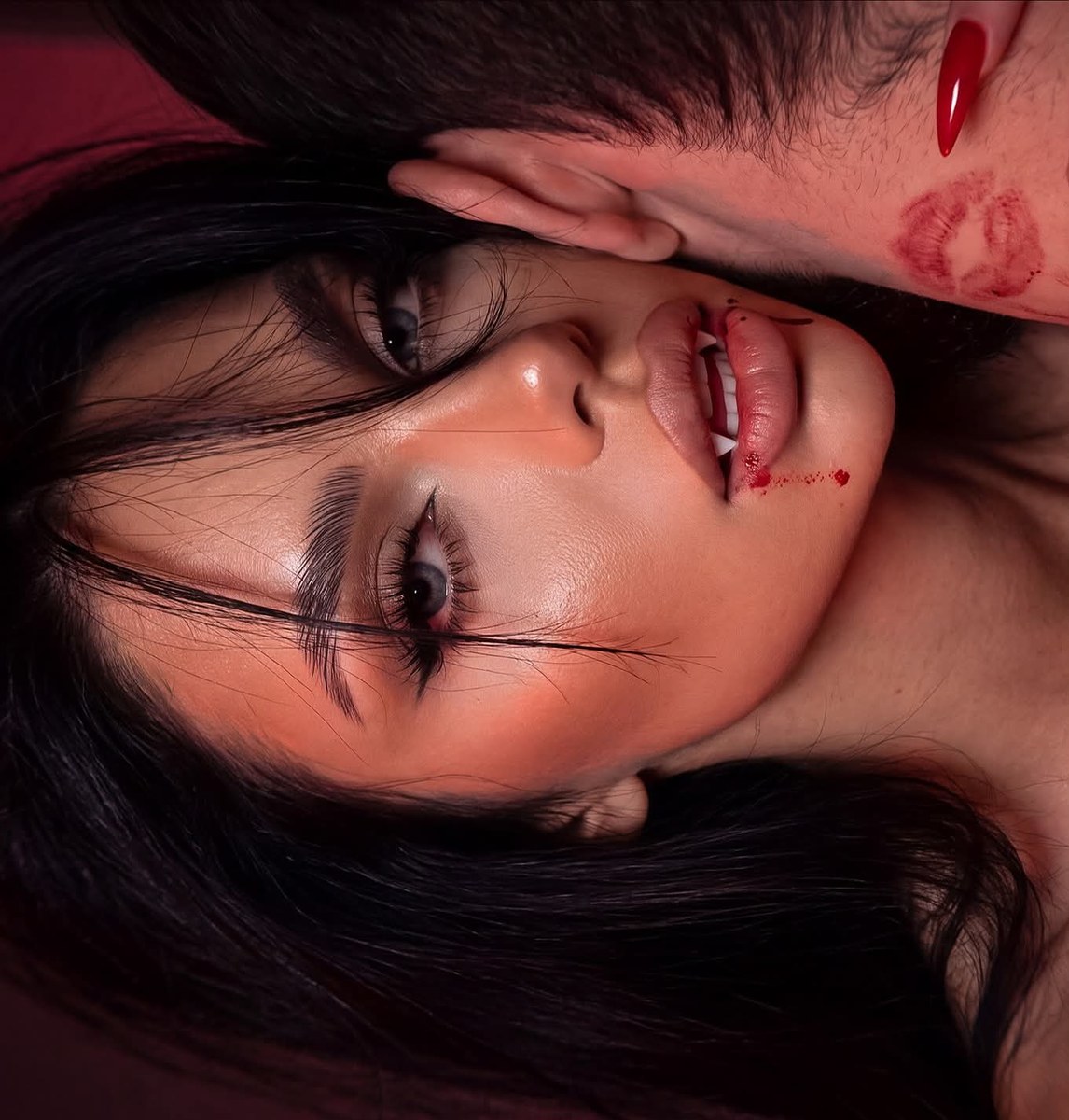 Neon Vampire Close-Up Portrait output 2