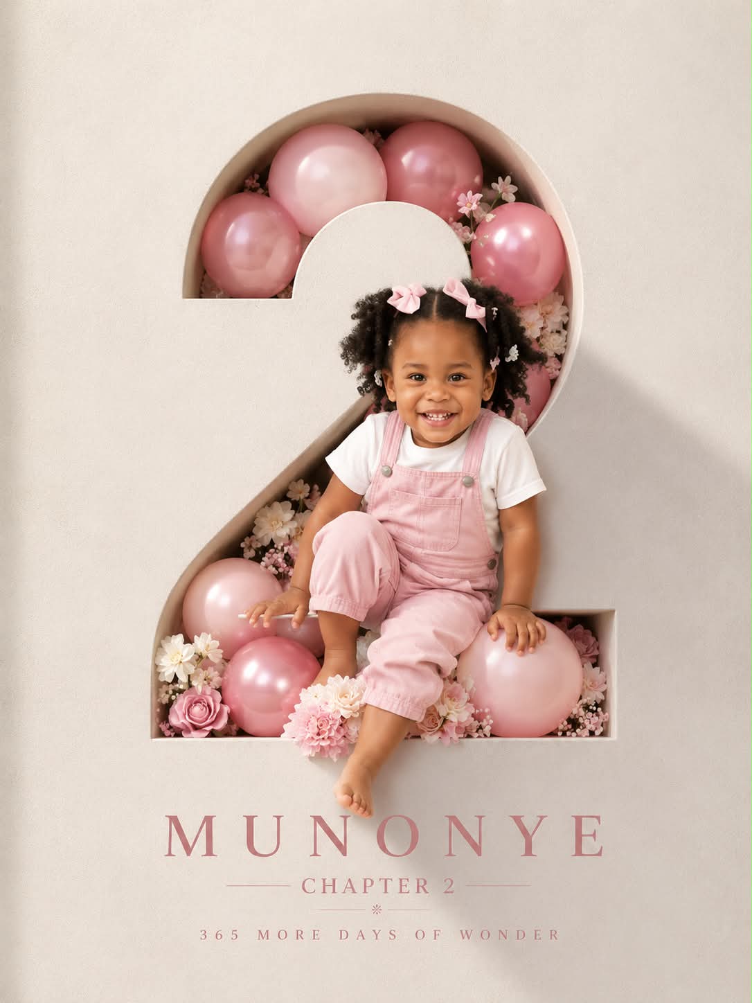 Luxury 2nd Birthday 3D Poster output 1