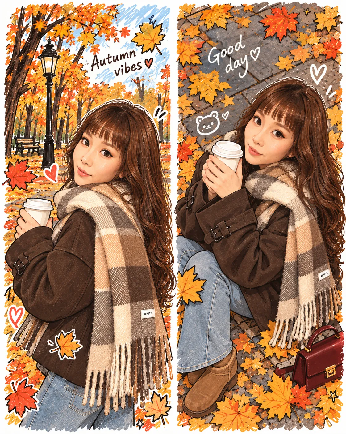 Candid Autumn Park Smartphone-Flash Portrait output 3