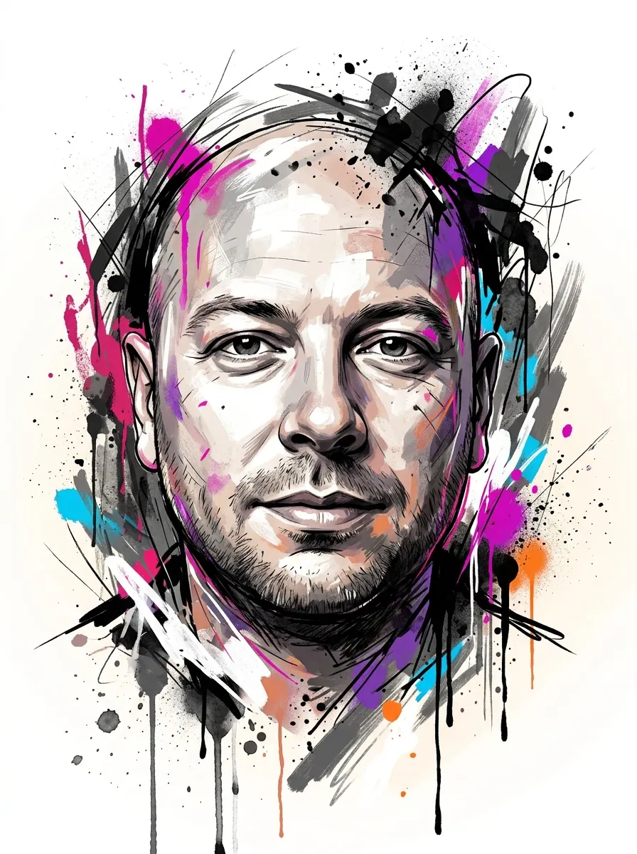 Experimental Unfinished Graffiti Portrait output 5