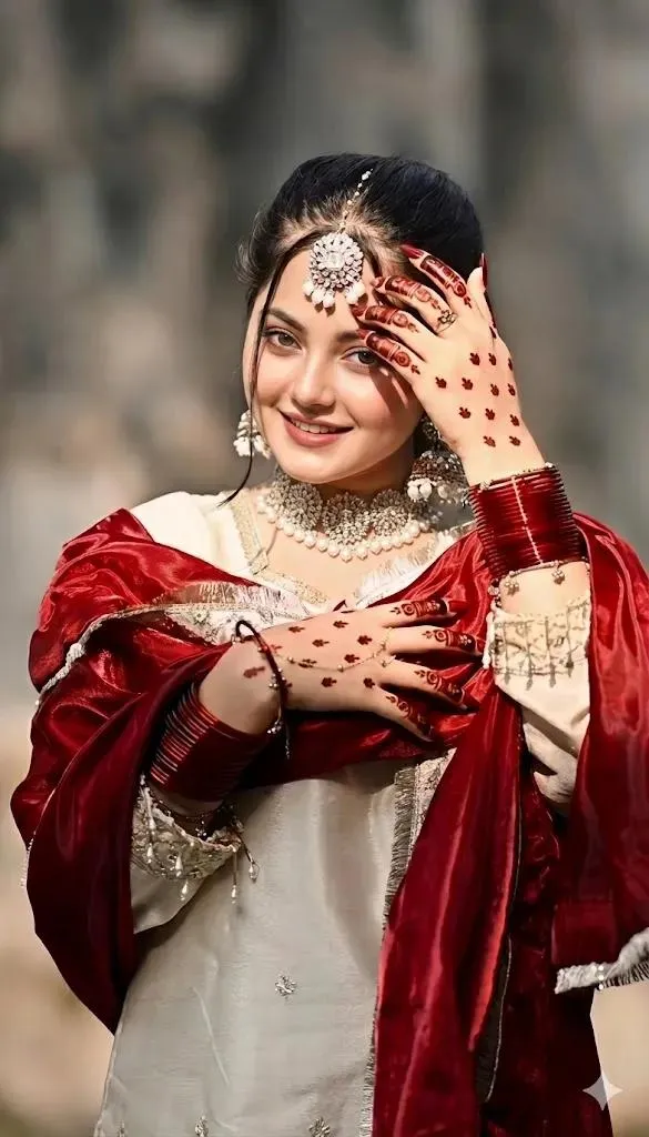 Traditional South Asian Woman in Silver Jewelry