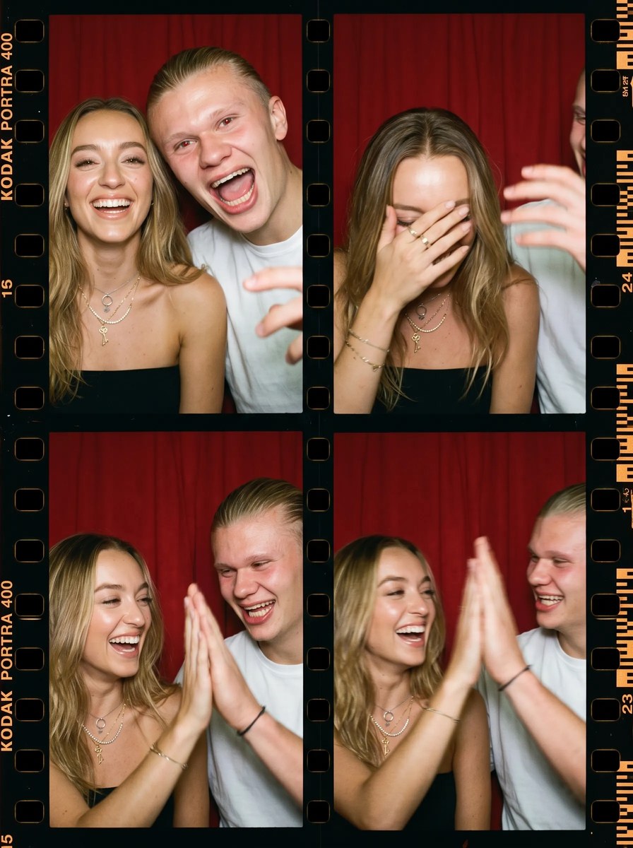 Erling Haaland Vintage Photo Booth Strip output 2