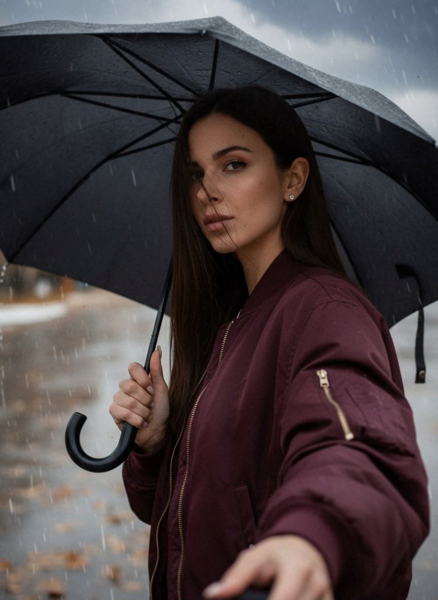 Rainy Autumn Lifestyle Portrait