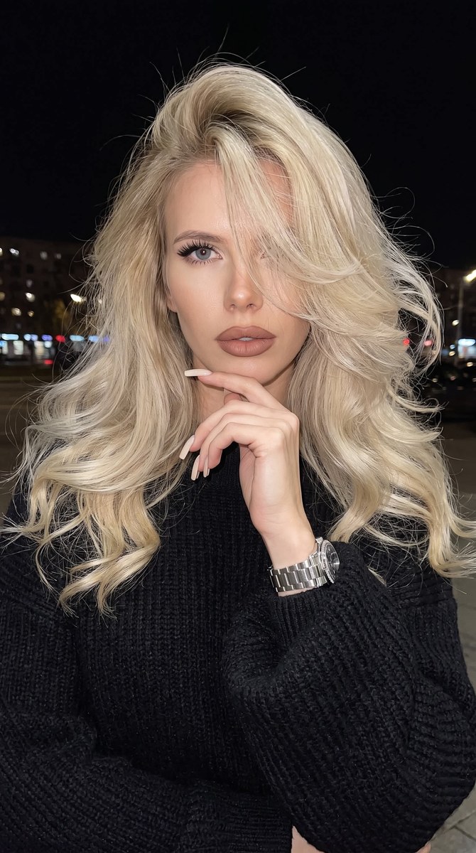 Photorealistic Nighttime Street Portrait
