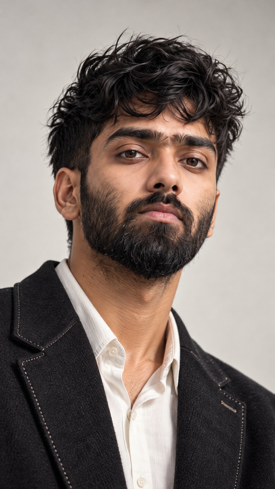 Photorealistic Studio Portrait of a Bearded Man