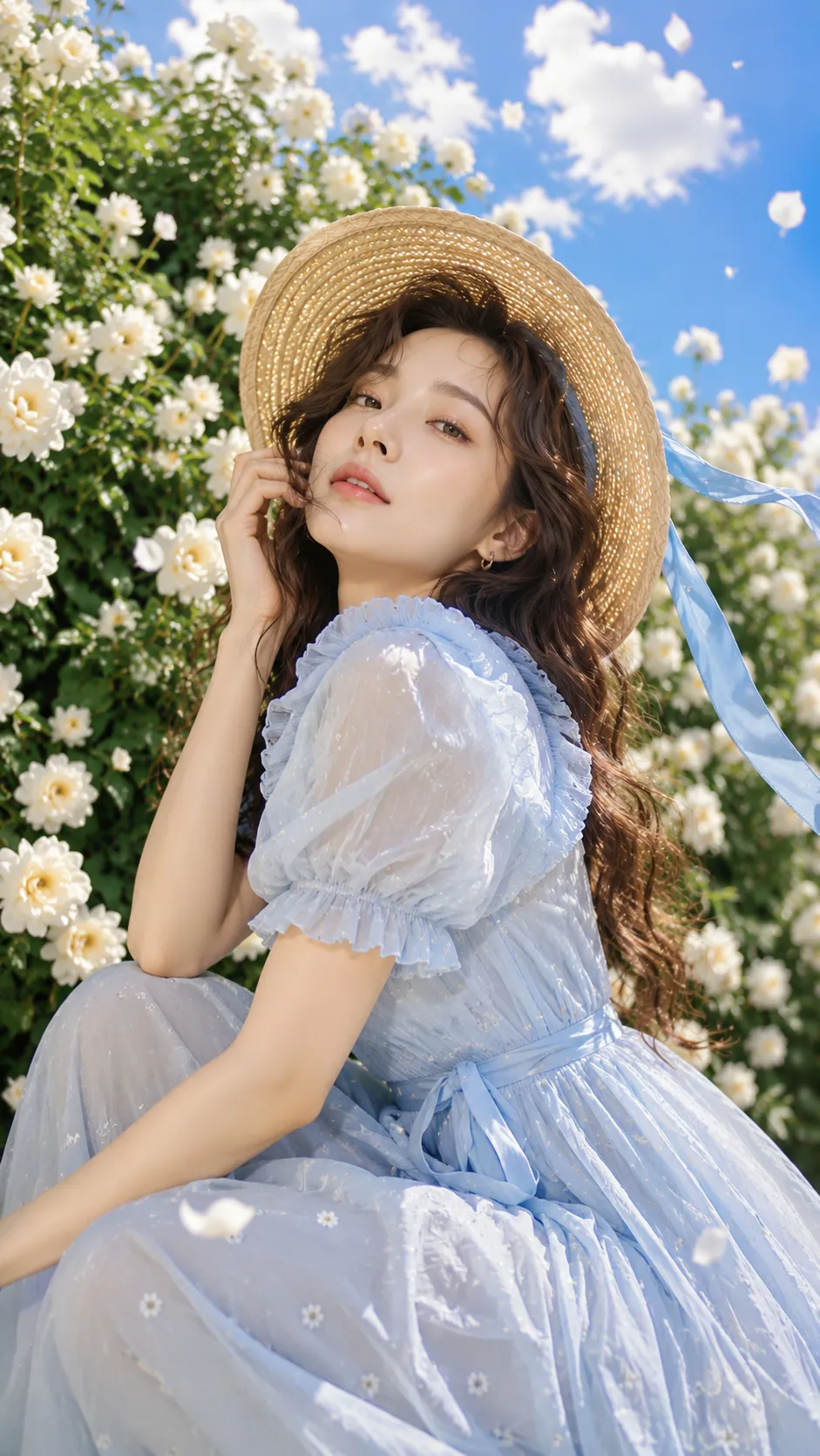 Where Heaven Breathes Your Name — White Rose Garden Portrait output 3