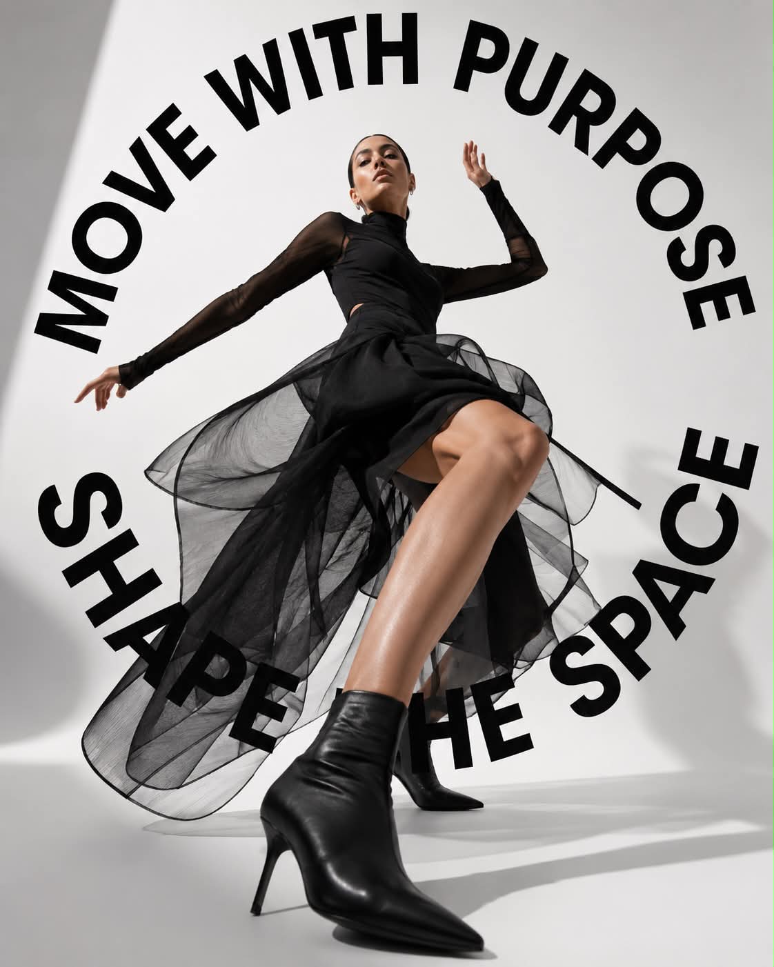 Editorial Fashion Campaign with Circular Typography output 5