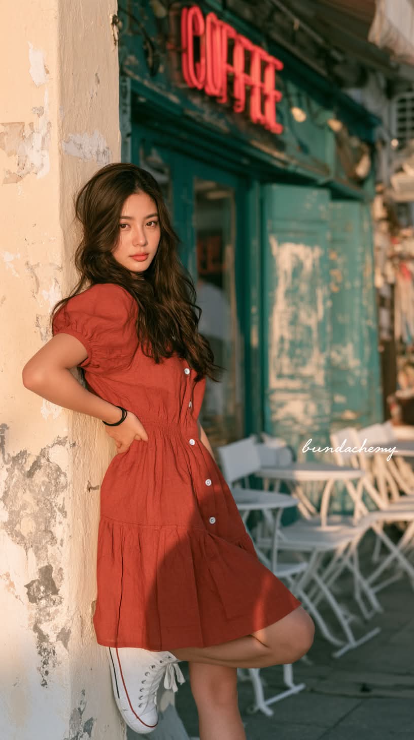 Golden-Hour Street Fashion Portrait