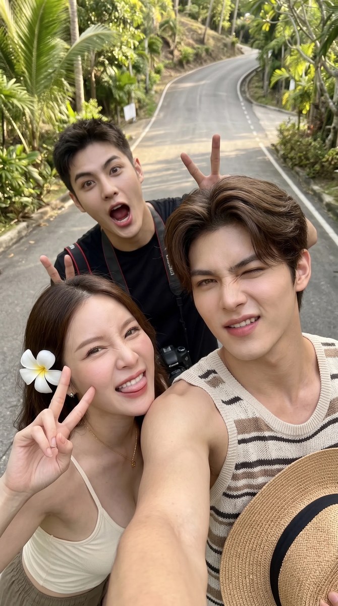 Tropical Vacation Group Selfie output 3