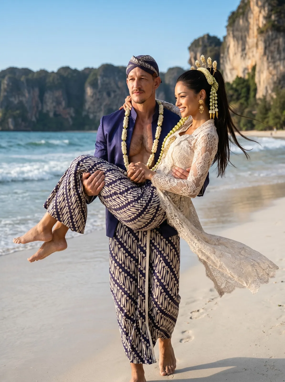 Javanese Wedding Couture on a Tropical Beach output 3