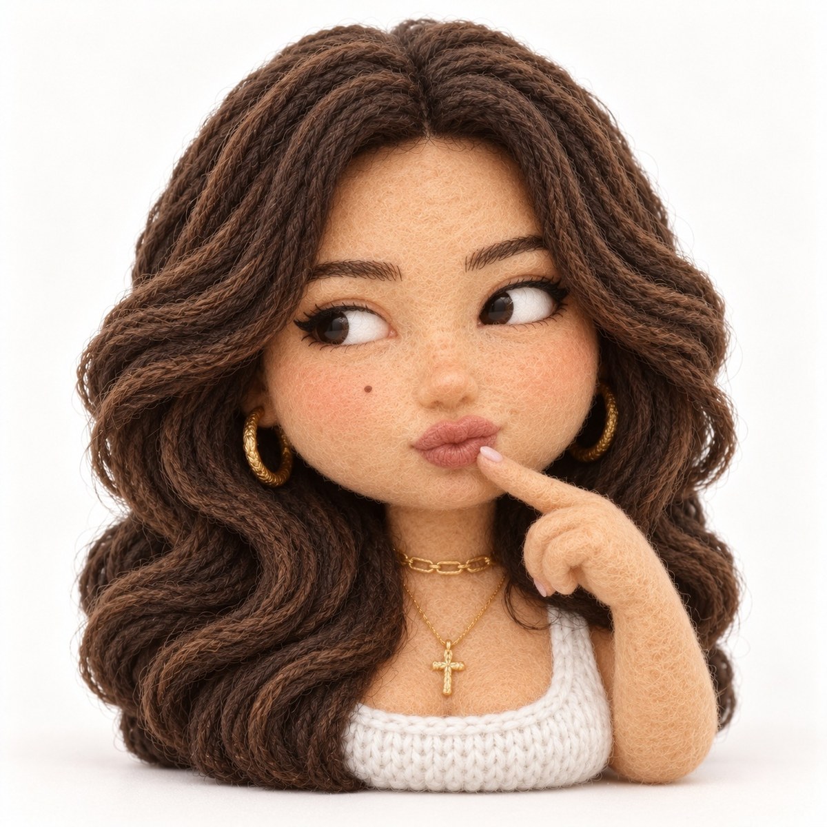 3D Knitted Textile Art Toy Bust output 3