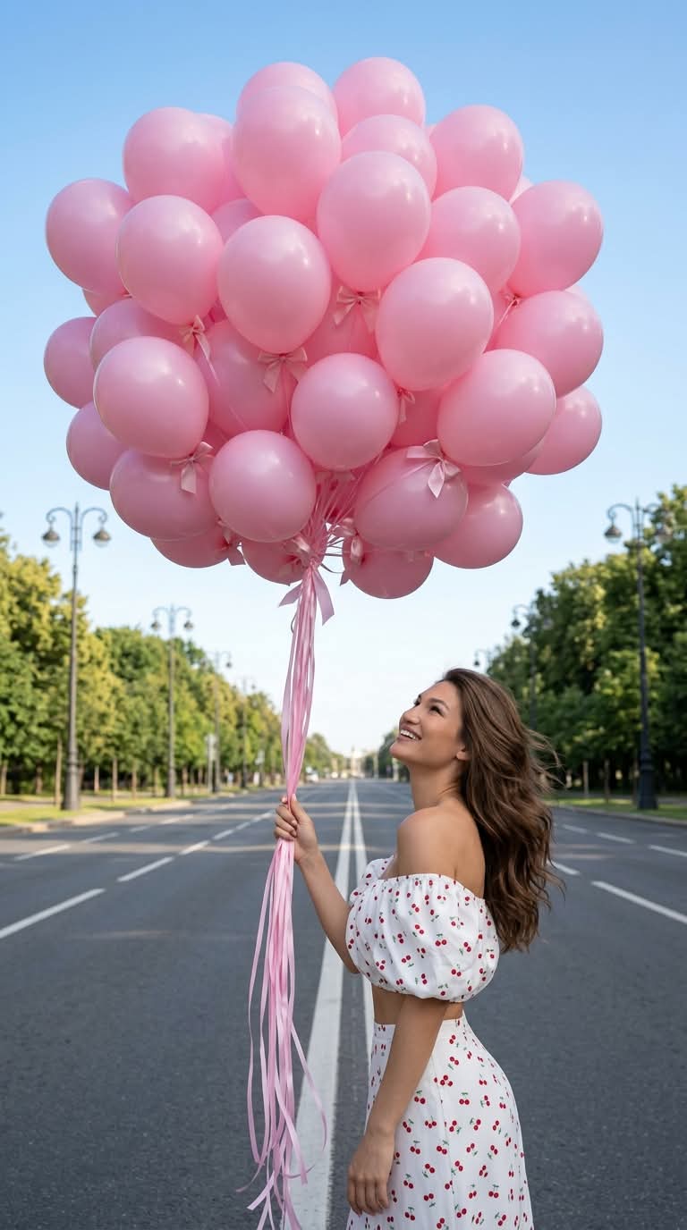Summer Editorial with Pink Balloons output 4