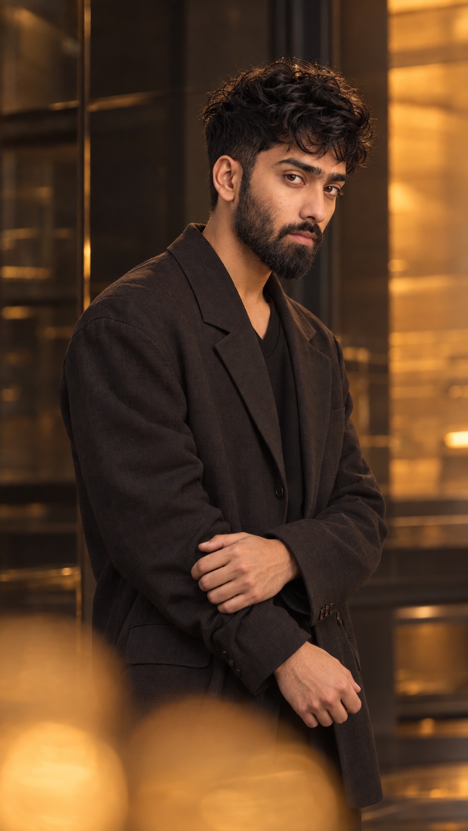 Moody Amber Lobby Portrait