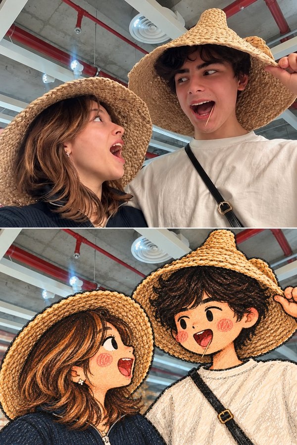 Turn People into Crayon Doodles While Preserving the Photo