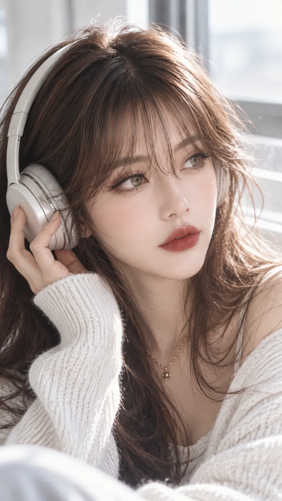 Korean Clean-Style Headphone Portrait output 3