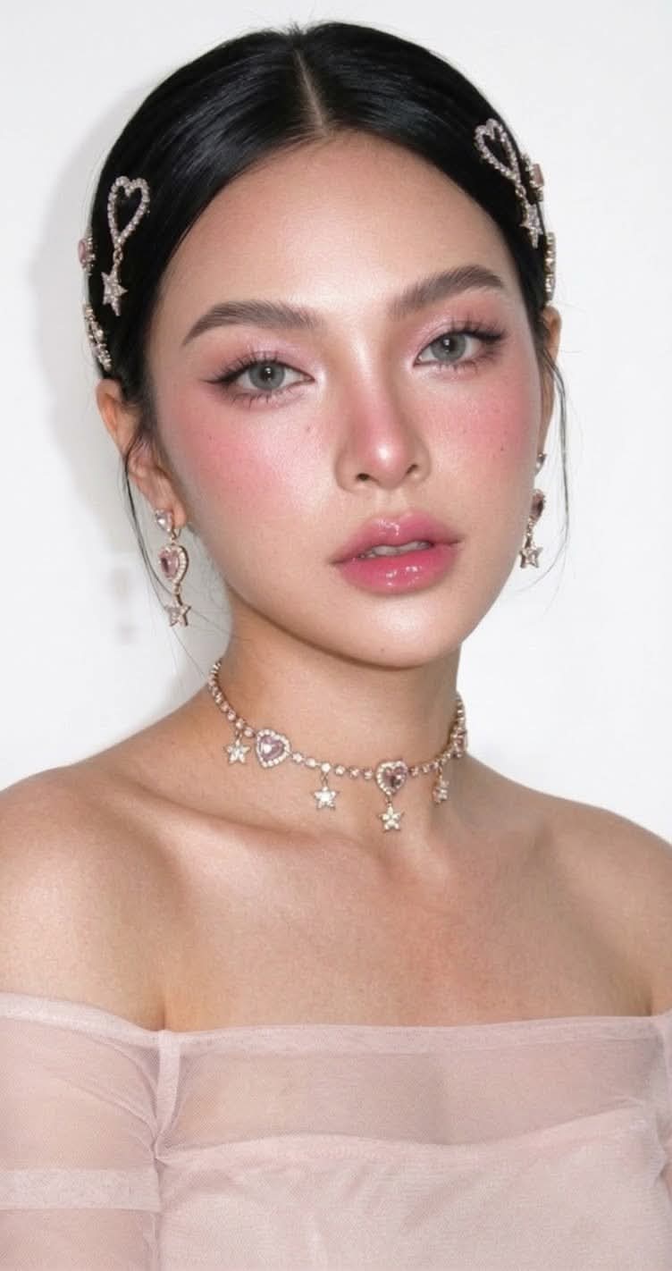 Hyper-Photorealistic Pink Soft-Glam Beauty Portrait