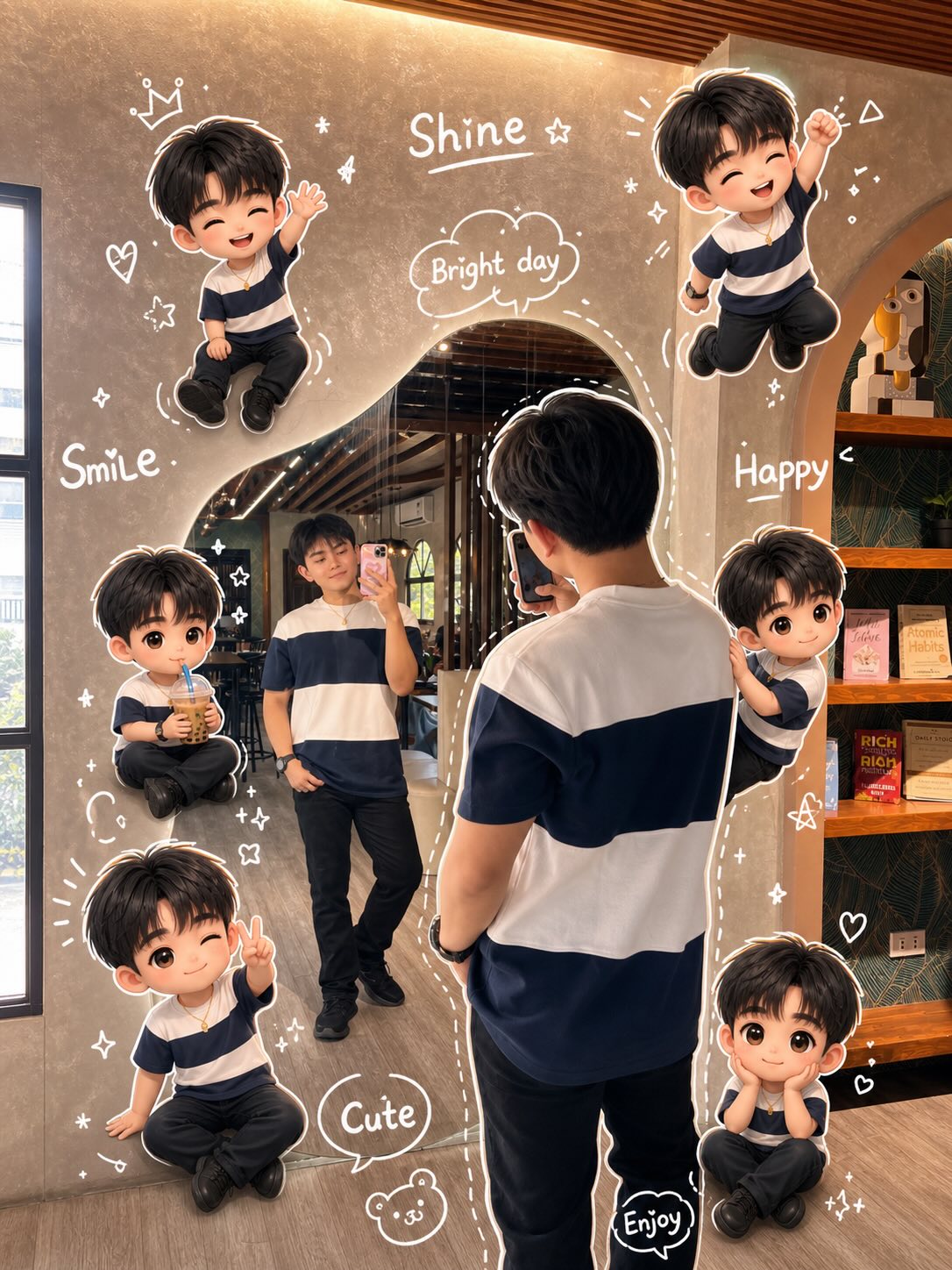Cute Chibi Photo Sticker Collage output 1