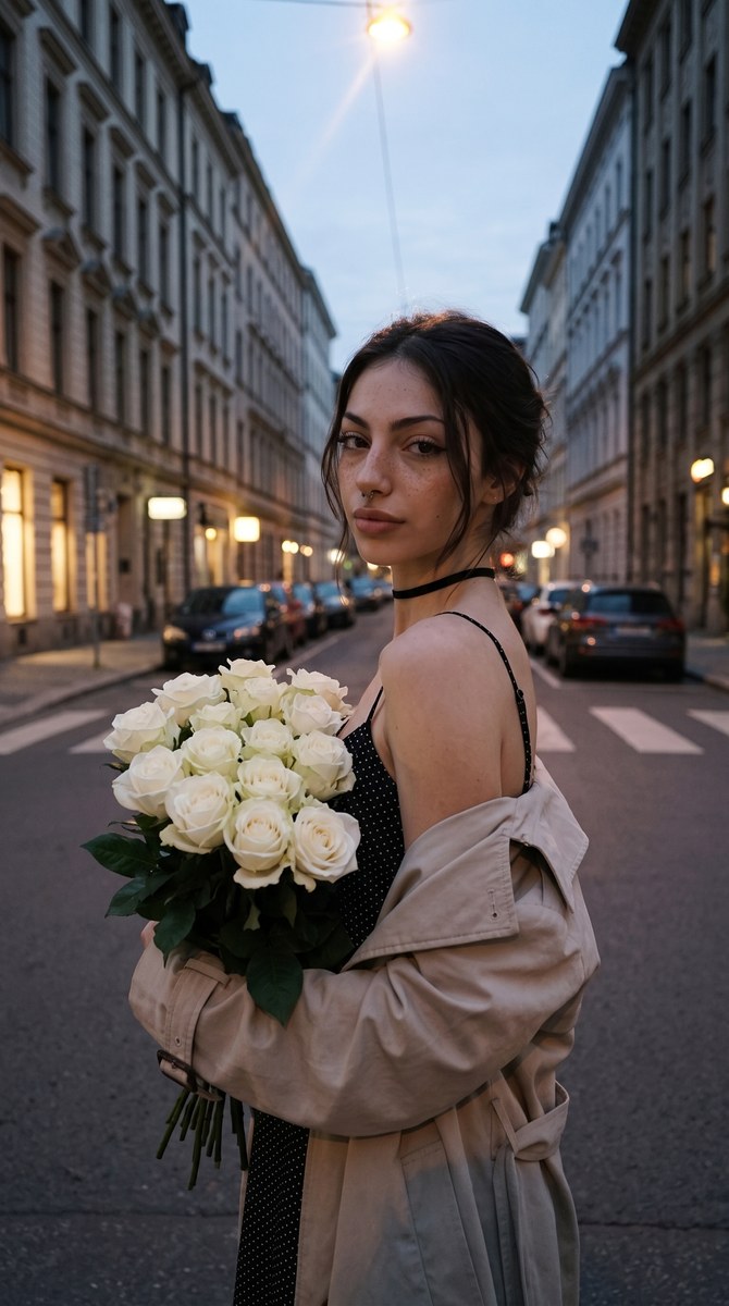 Twilight Rose Bouquet Portrait