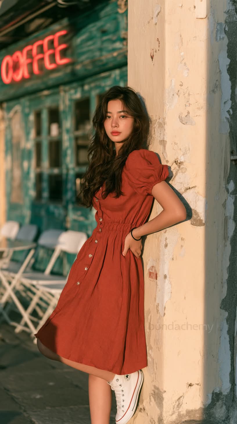 Golden-Hour Street Fashion Portrait output 4