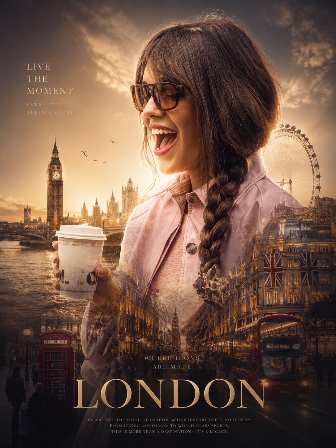 Cinematic Double-Exposure Travel Poster output 2