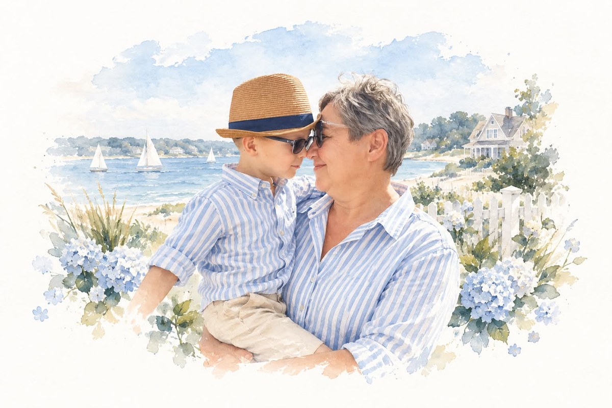 Hamptons Couple Watercolor — Ralph Lauren Edition output 2