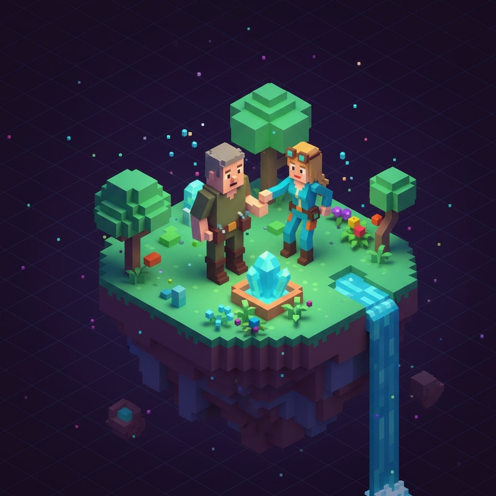The Digital Frontier: Pixelated Pioneers output 1