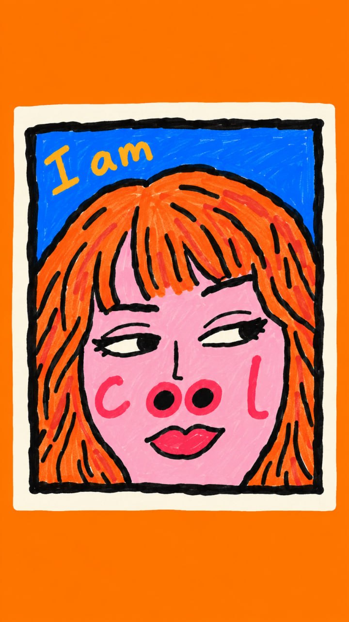 Ugly-Cute I Am Cool Doodle Portrait output 3