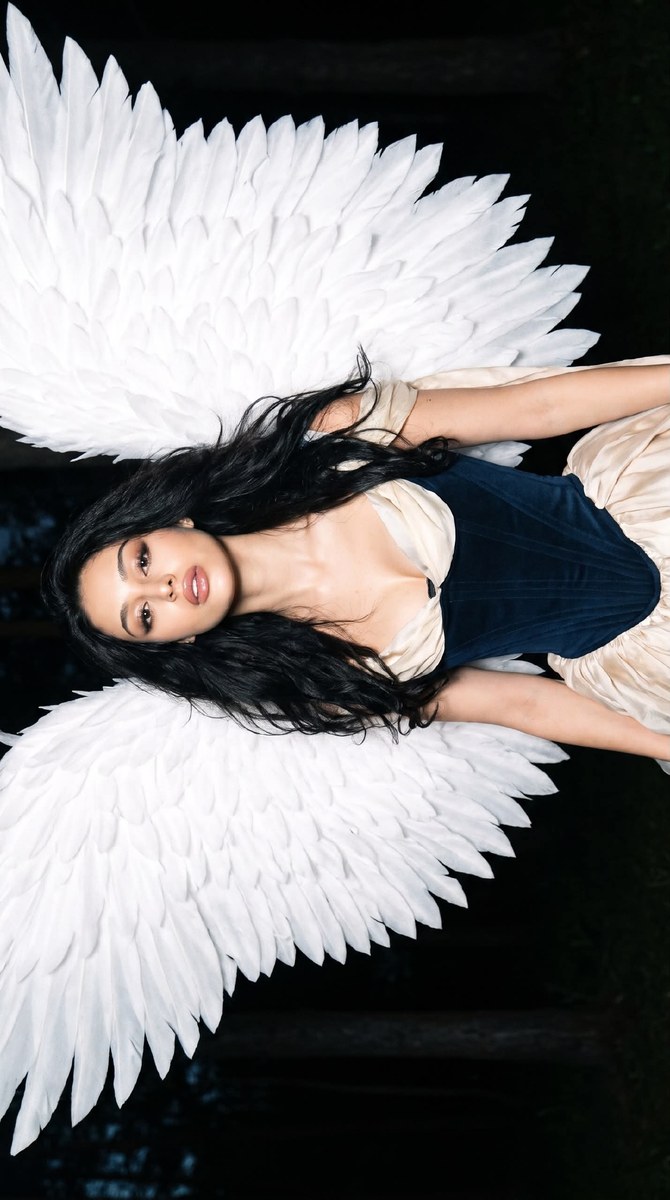 Photorealistic Nighttime Angel Fashion Portrait output 2