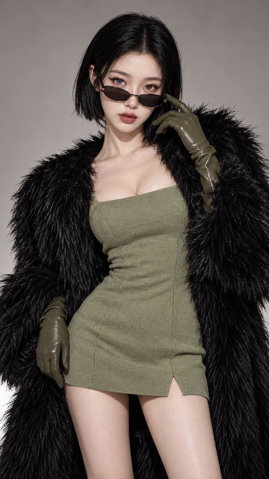 Avant-Garde Black Coat Studio Editorial
