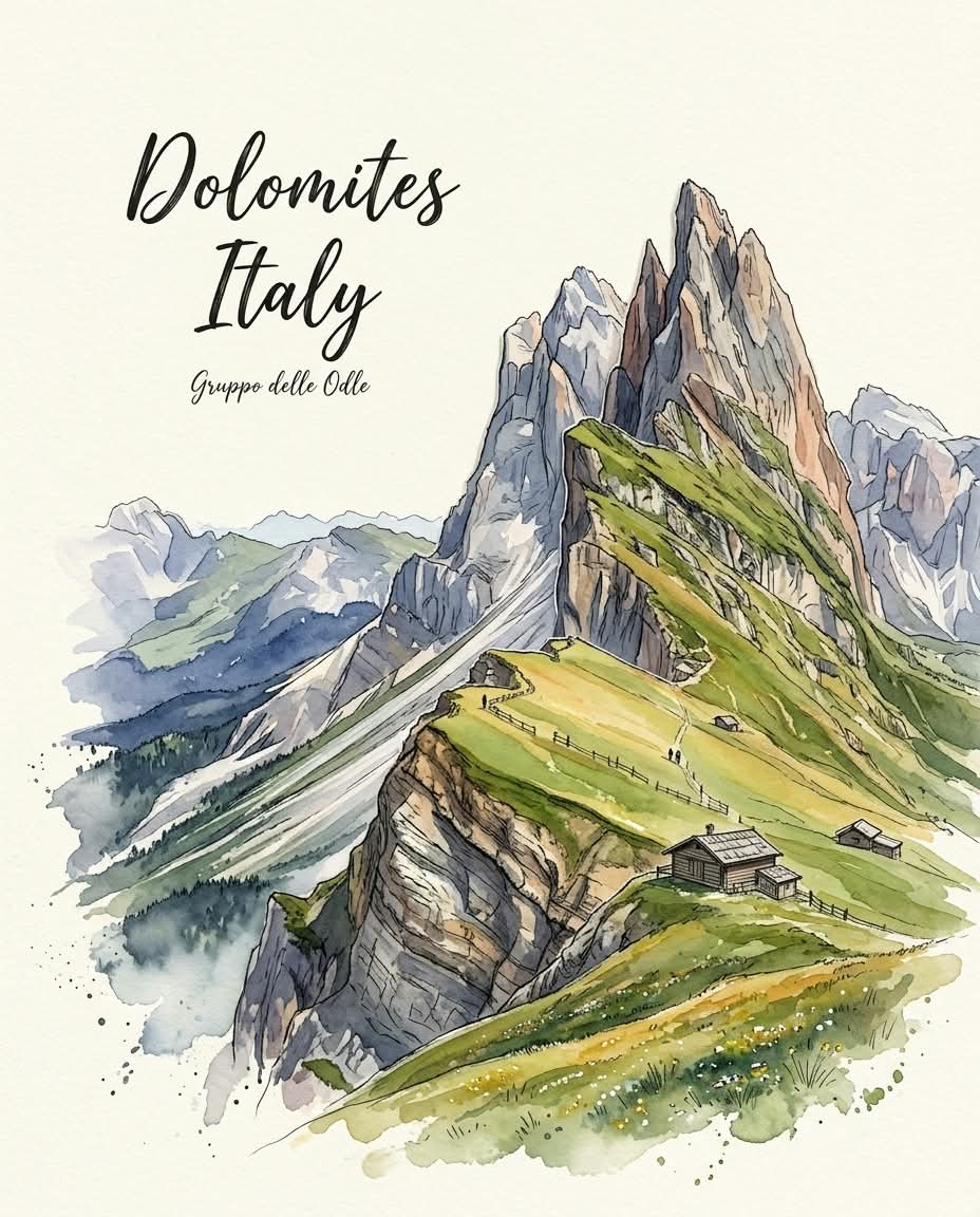 Watercolor Destination Art Poster output 4