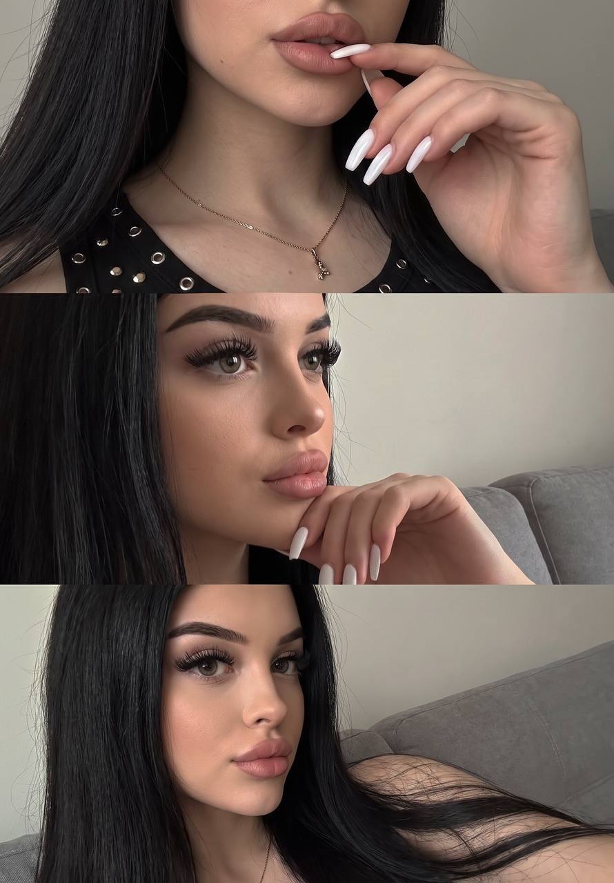 Three-Frame Close-Up Selfie Collage