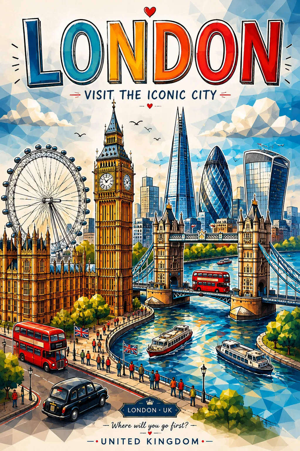 Mixed-Media Travel Poster Illustration output 2