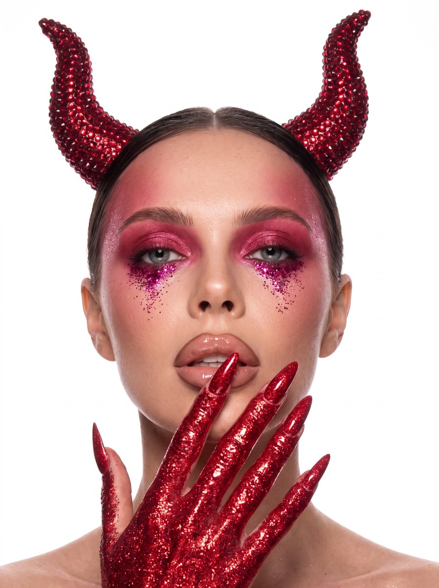 Ruby Glitter Devil-Horn Beauty Portrait output 2