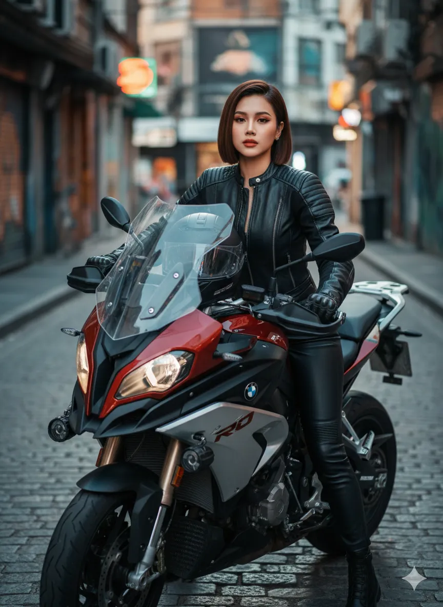 Woman on a Big Bike Photoshoot output 2