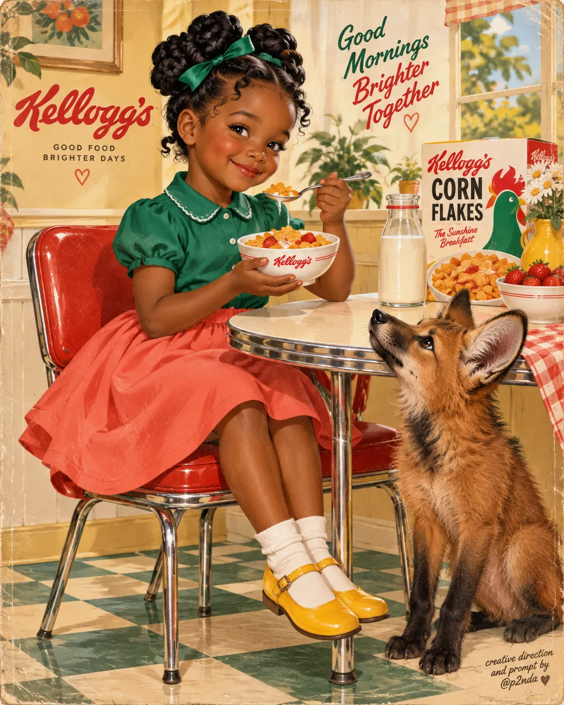 1950s-Style Vintage Character Advertising Poster output 4