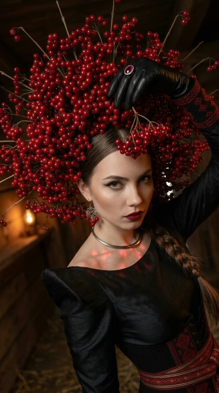 Low-Angle Guelder-Rose Halo Close-Up