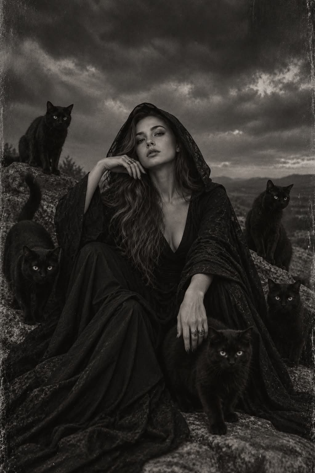 Gothic Halloween Candlelit Portrait output 3