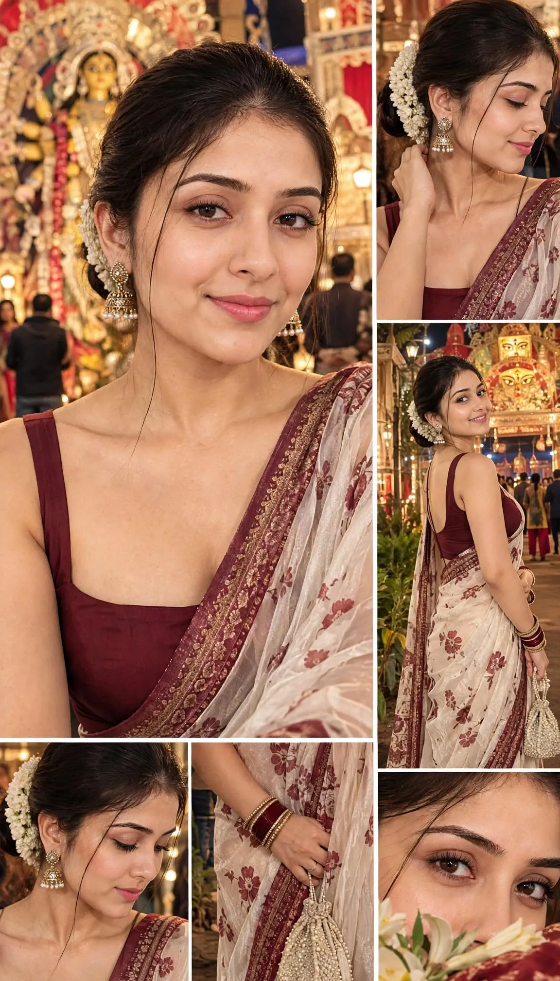 Durga Puja Portrait Collage output 1
